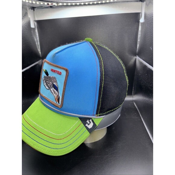 Authentic Goorin Bros Get The Zapper Duck Mallard Hunted Green Blue Hat - Picture 2 of 8